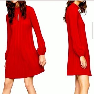 Maje Raspberry Rockally Pleated Wilson Cocktail Dress